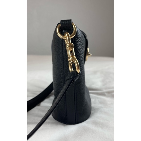 COACH Black Pebble Leather Addie Crossbody - Picture 9 of 13